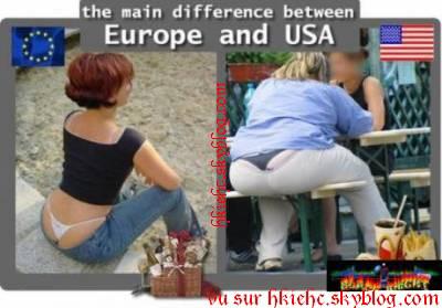 LA DIFFERENCE ENTRE L'EUROPE ET L'AMERIQUE
